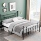 preview thumbnail 12 of 34, VECELO Platform Bed Frame with Headboard-Twin/Full/Queen Size Bed Black - Full