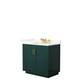 Option Green, Gold Trim, Giotto Quartz Top