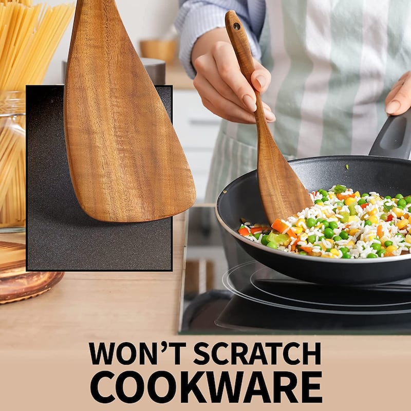 Zulay Kitchen 6-Piece Wooden Spoons for Cooking