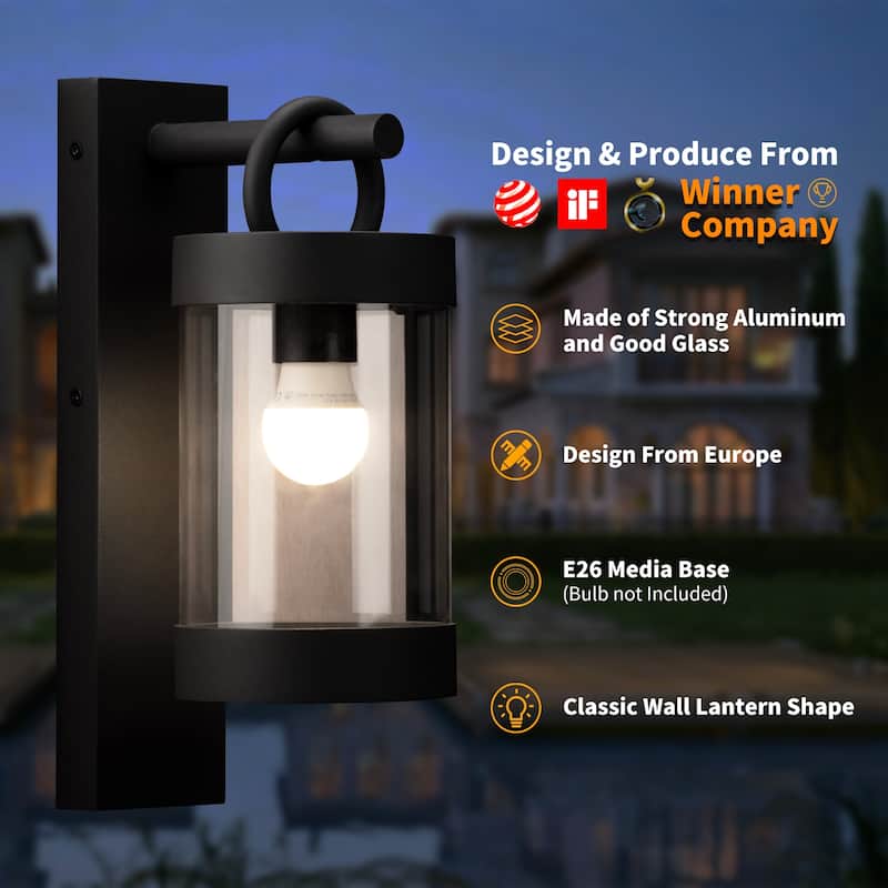 Inowel Wall Light Outdoor Lantern Dusk to Dawn E26