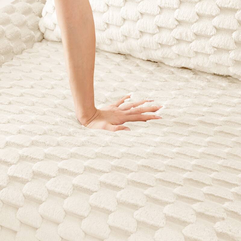 Anmytek Oversized 82 Inch Modern Modular Sectional Sofa No Assembly Cream Fabric