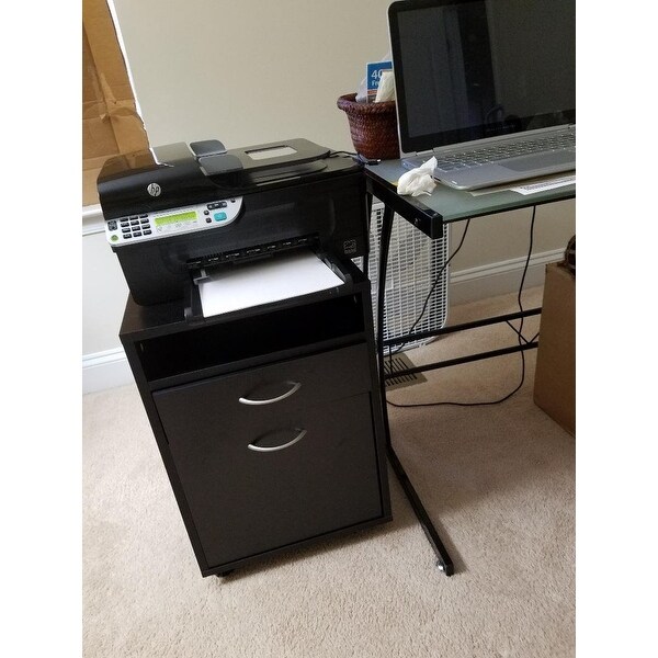 Top Product Reviews For Homcom 24 Rolling End Table Mobile Printer Cart Nightstand Organizer Black 18087022 Overstock