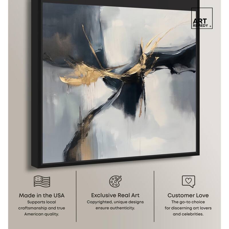 Golden Fissure I Canvas by Art Remedy