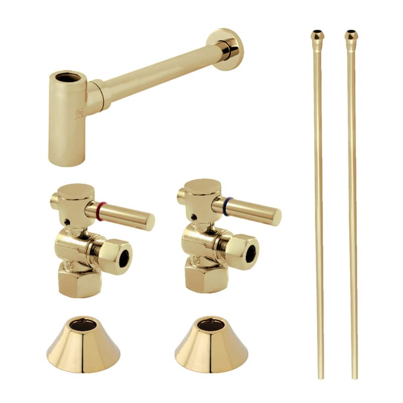 Trimscape Plumbing Sink Trim Kit with Bottle Trap - Polished Brass