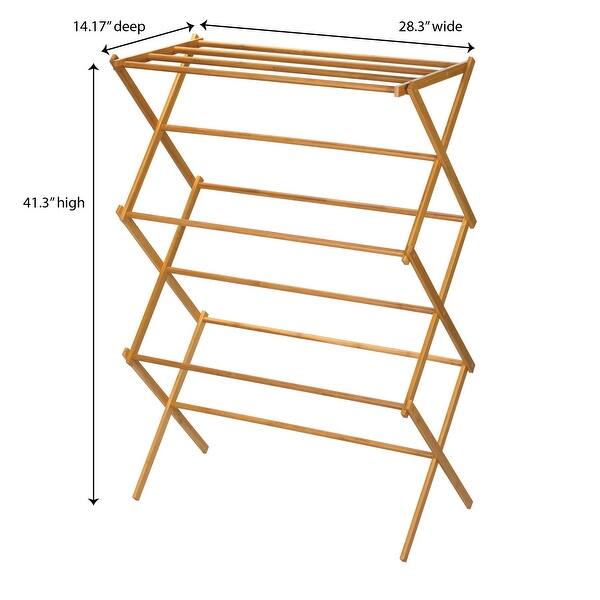 Bamboo X-Frame Clothes Drying Rack