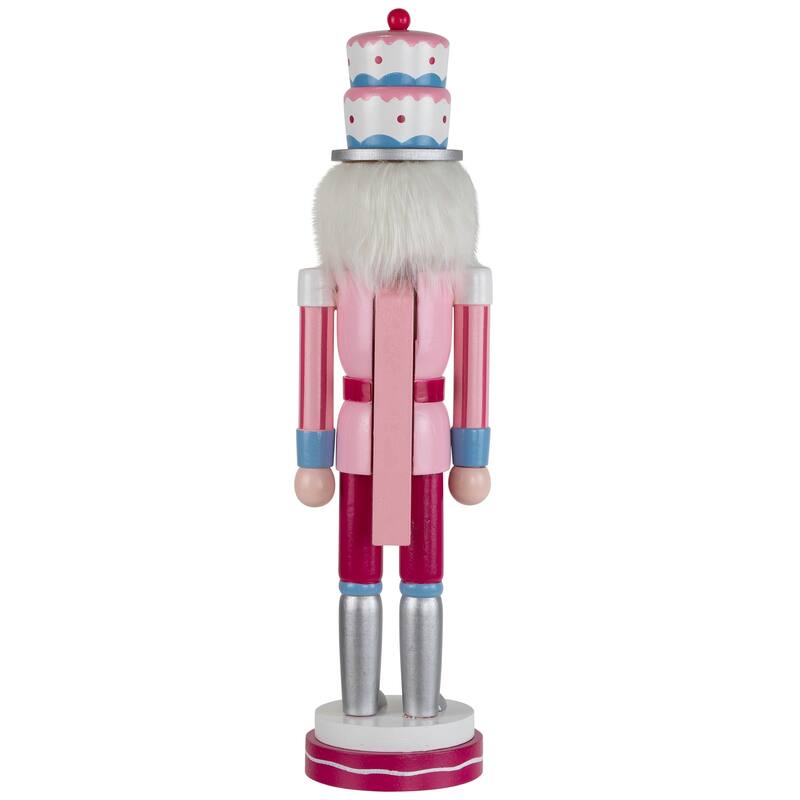 Cake King Nutcracker Christmas Figure - 15" - Pink and Blue