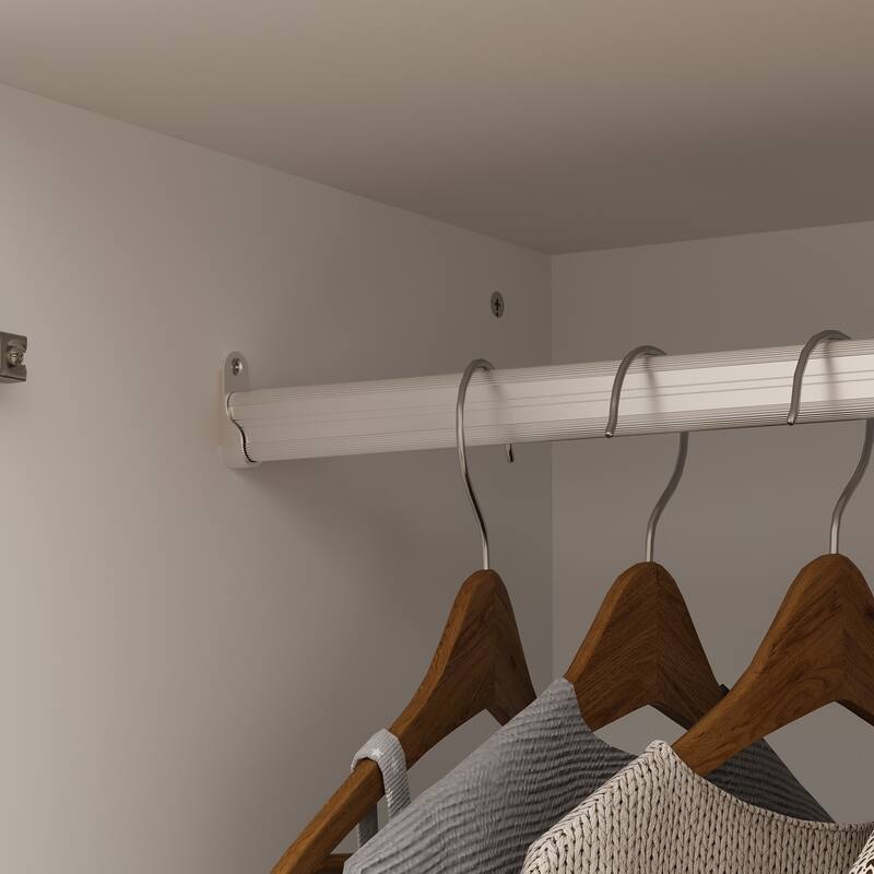 Modular Majesty Double Wardrobe Mirror-Front Storage Closet Armoires