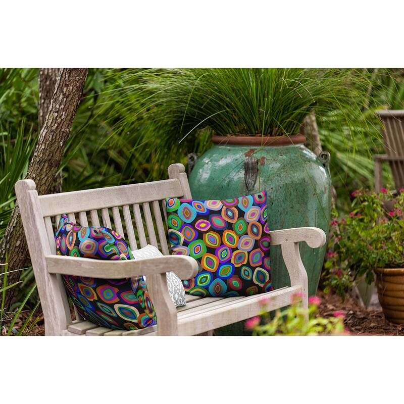 Modern Leaf Pile Fall Indoor/Outdoor Throw Pillow