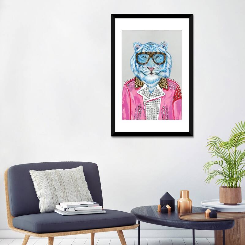 iCanvas "Gucci Blue Tiger" by Heather Perry