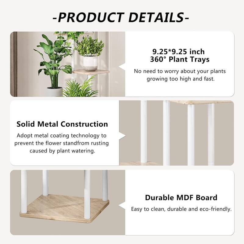 Plant Stand 5 Tier Indoor Metal Flower Shelf,5 Tier