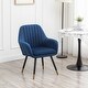 preview thumbnail 1 of 20, Roundhill Furniture Tuchico Contemporary Velvet Upholstered Accent Chair Blue
