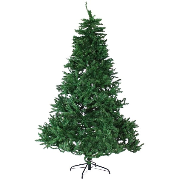 slide 2 of 26, Sunnydaze Unlit Artificial Tannenbaum Christmas Tree - Green 7 Foot