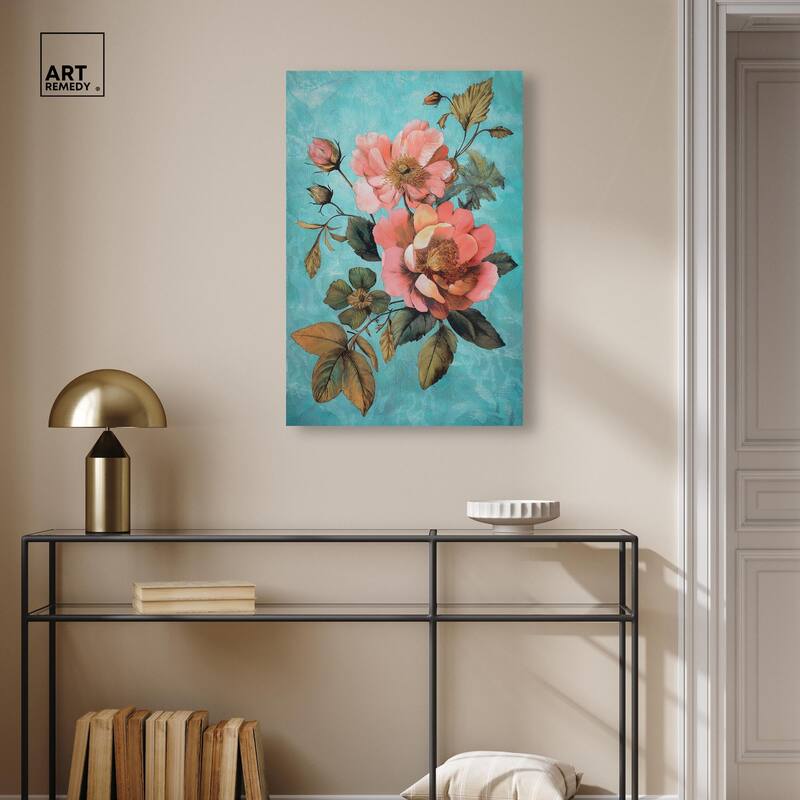 Floral Azure Ascent I Canvas by Art Remedy, Gallery Wrapped