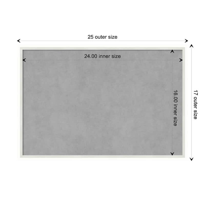 Amanti Art Lucie White Framed Magnetic Board - Board Size 24x16