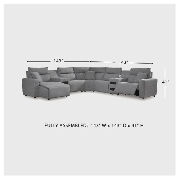 Signature Design by Ashley Modmax Gray 7-Piece Power Reclining