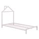 preview thumbnail 31 of 46, Metal Platform Bed for Kids, Low Bed Frame with House Shaped Headboard & Slats Support, No Spring Box Need, Easy to Assembly