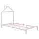 preview thumbnail 22 of 46, Metal Platform Bed with House-Shaped Headboard for Kids