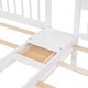 preview thumbnail 13 of 18, Wood Triple Bunk Bed with Drawers and Guardrails, White