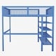 preview thumbnail 71 of 84, Heavy Duty Metal Loft Bed Frame for Dorm with 4-Tier Storage Shelves, Ladders & Safety Guard Rail, Storage Platform Bed