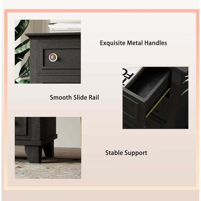 3 Drawer Dresser, Wooden Storage Chest of Drawers for Bedroom, Living Room, Hallway