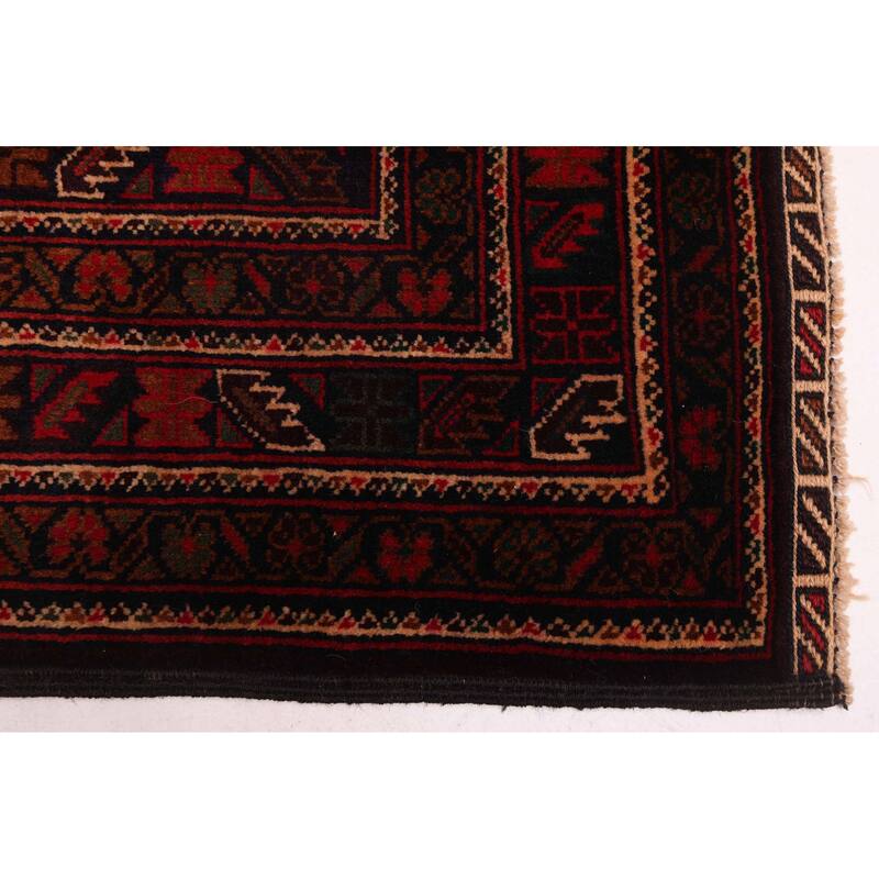 ECARPETGALLERY Hand-knotted Teimani Dark Navy Wool Rug - 4'3 x 7'10