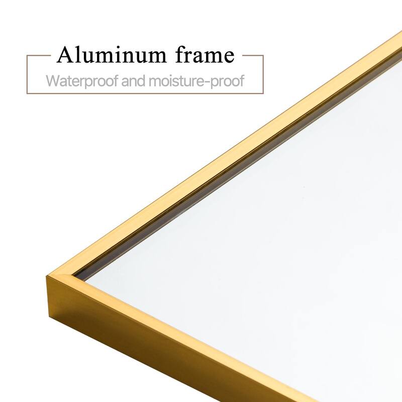 Modern Sleek Metal Frame Full-length Hanging or Leaning Wall Mirror