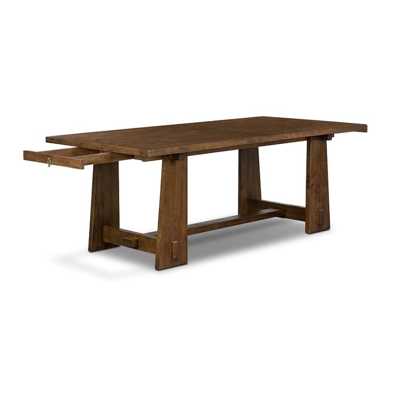 Poly & Bark Combe Solid Pine Wood Extension Dining Table (82.5" - 122")