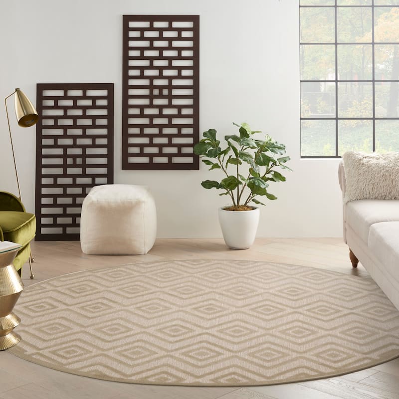 Nourison Versatile Indoor/Outdoor Geometric Flatweave Area Rug