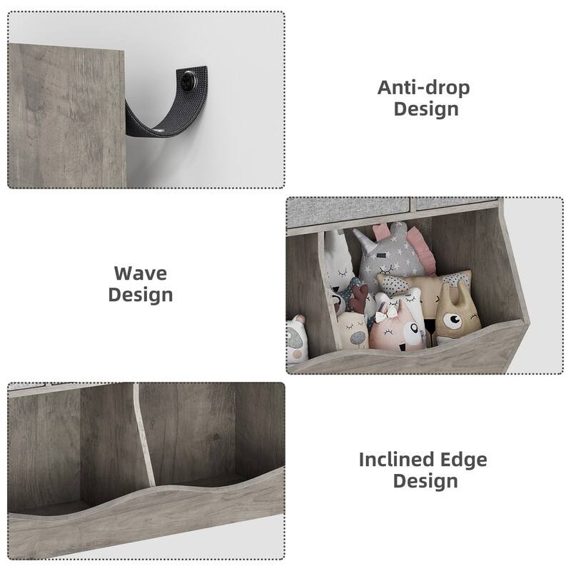 Non-woven drawer storage bookshelf