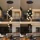 preview thumbnail 3 of 19, KAYLA Luxury 14-Light Alabaster Globe Chandelier in Vintage Copper Finish, Grand Pendant Light for Stairwells or Foyers - 138in
