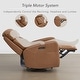 preview thumbnail 13 of 28, Kinsley Triple Motor Leather Power Swivel Recliner with Adjustable Lumbar