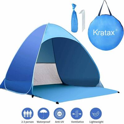 Pop Up Beach Tent for 1-3 Person UV Sun Protection Waterproof