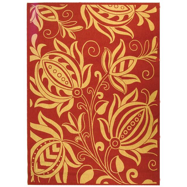 SAFAVIEH Courtyard Leatrice Indoor/ Outdoor Patio Backyard Rug