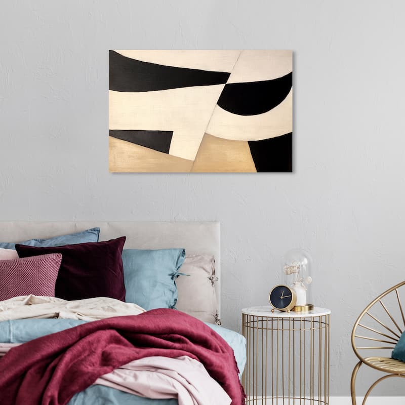 Wynwood Studio Canvas Abstract Like Klimt's Brown and Beige Modern & Contemporary Wall Art Canvas Print - 36 x 24