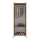 preview thumbnail 6 of 9, Home 2 Doors Closet System Armoire, Hanging Rod And Storage Shelf, Modern Armoire For Bedroom Organization Storage