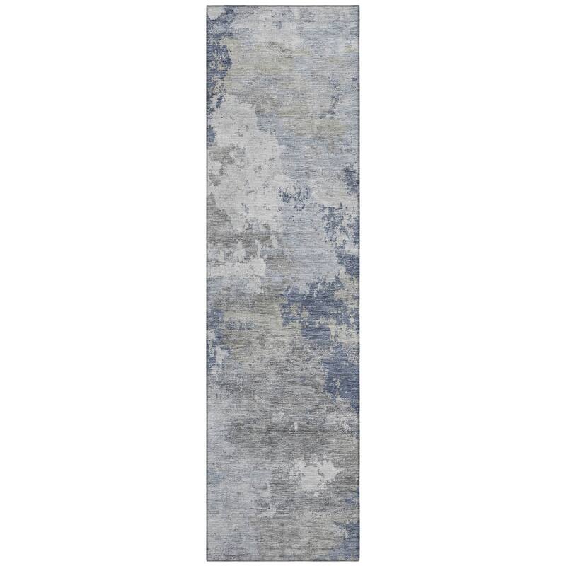 Machine Washable Indoor/ Outdoor Modern Contemporary Chantille Rug