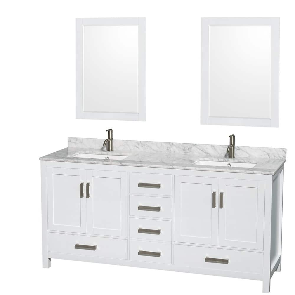 Wyndham Collection WCS141472DUNSM24 Sheffield 72" Freestanding Vanity