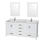 Option White / White Carrara Marble Top / Brushed Chrome