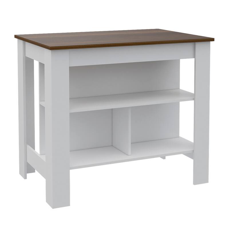 Rockaway 3-Shelf Kitchen Island