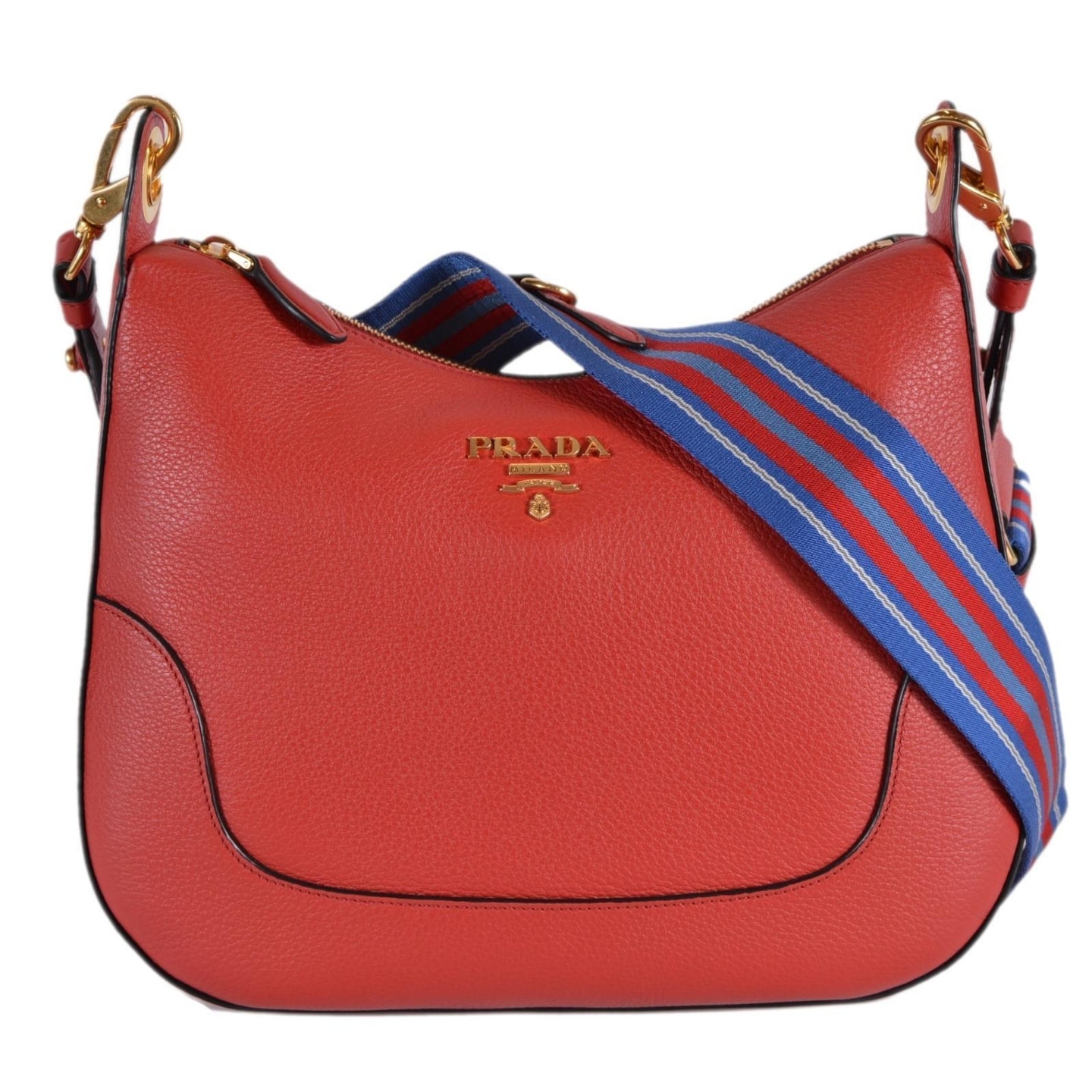 red leather prada bag