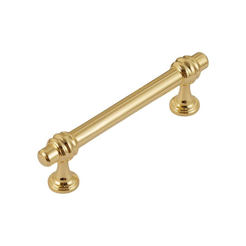Utopia Alley Cabinet knob/Pull, Polished Gold, knob 1.19"/3.75"/5"/6.3"/10" center to center