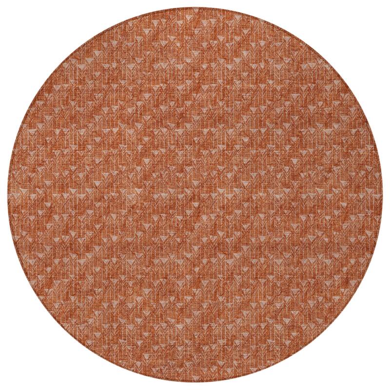 Faz Sleek Geometric Weather Resistant Blended Style Outdoor Rug