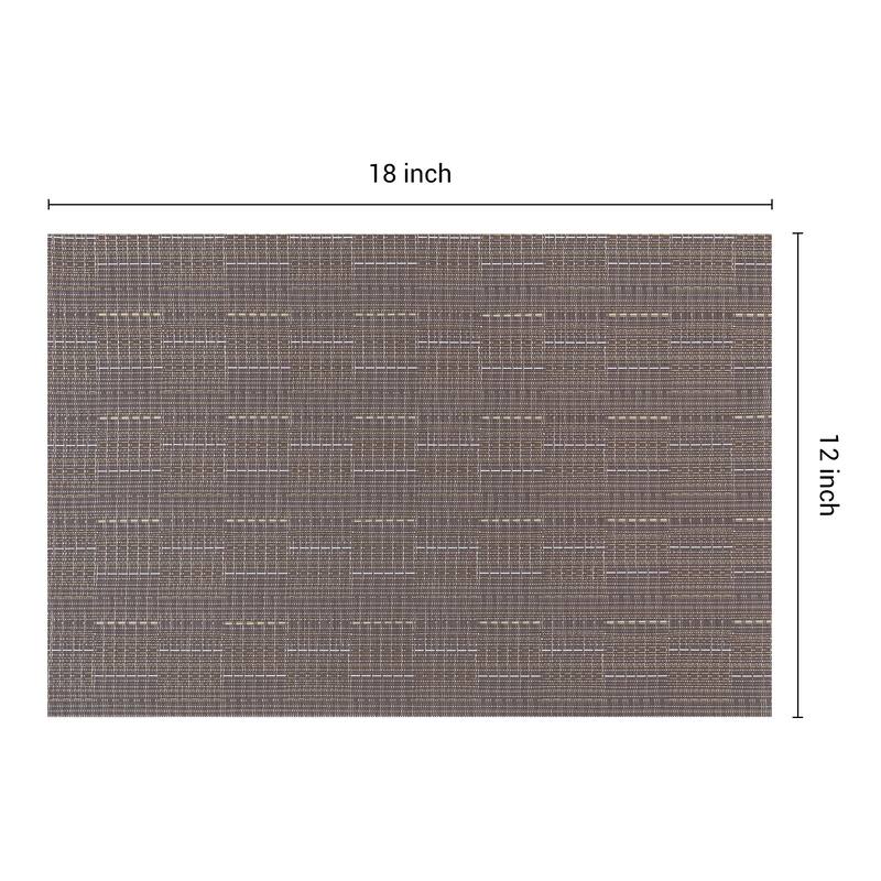 8 Pack PVC Placemats for Kitchen Dining Table Decor Heat Resistant Table Placemats Wipeable Table Mat - 18*12in