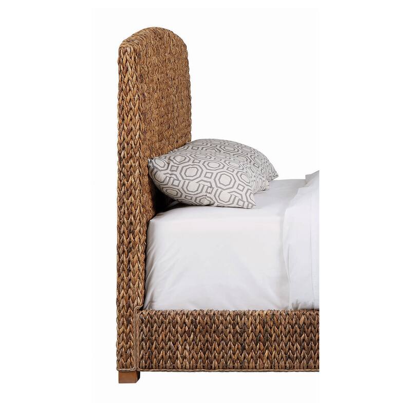 Laughton Woven Banana Leaf Panel Headboard Amber