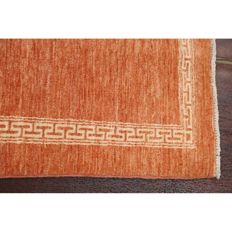 Geometric Bordered Gabbeh Kashkoli Runner Rug Wool Hand-knotted Carpet - 2'4" x 4'9"