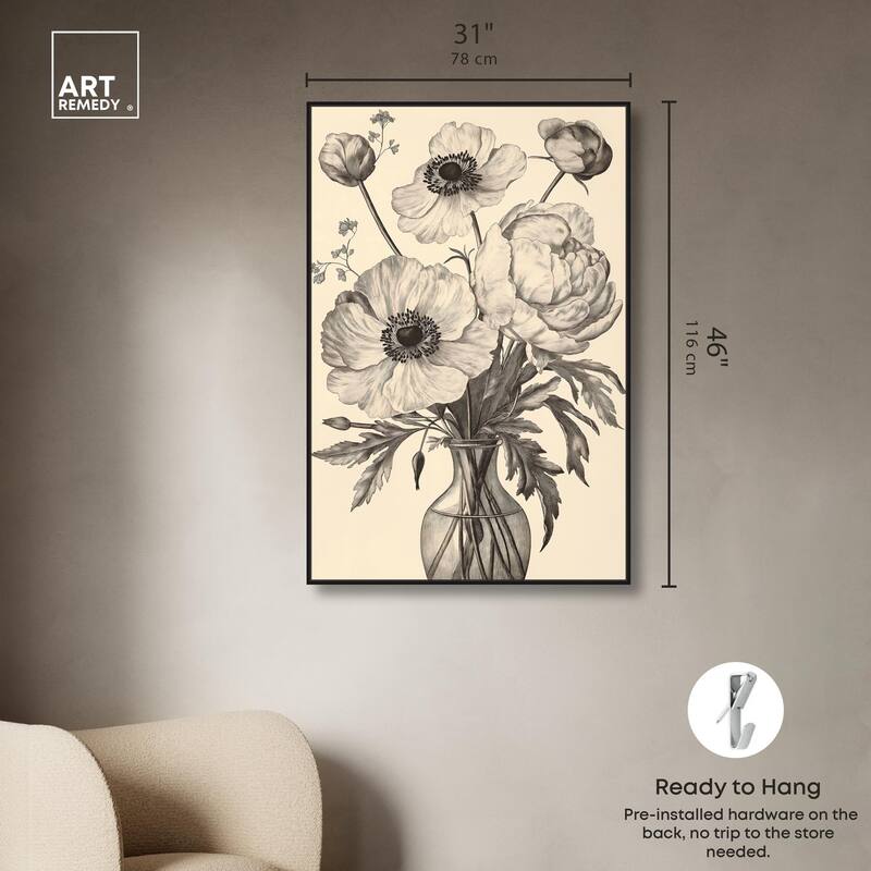 Vase of Vellum Canvas by Art Remedy