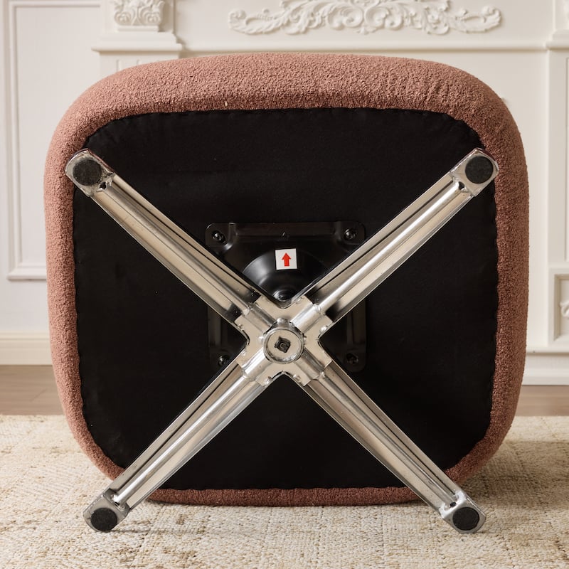 Swivel Chair Leisure Chair Side Chair, Rustic Accent Chair Reception Chair Red Reading Chair Armchair