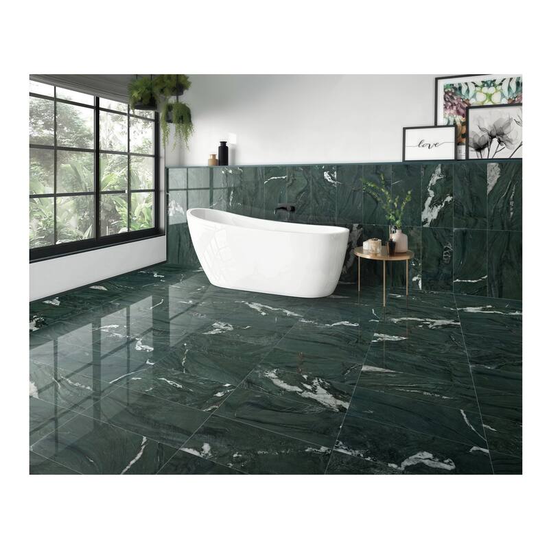 12*24 green natural marble, natural stone, genuine marble, real marble, for wall and floor, polished marble tile, 1 box 4 pcs