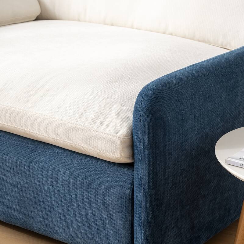 Oversized Chenille Single Sofa Chair – Wide and Deep Seat Accent Chair with Throw Pillows by Harper&Bright Designs