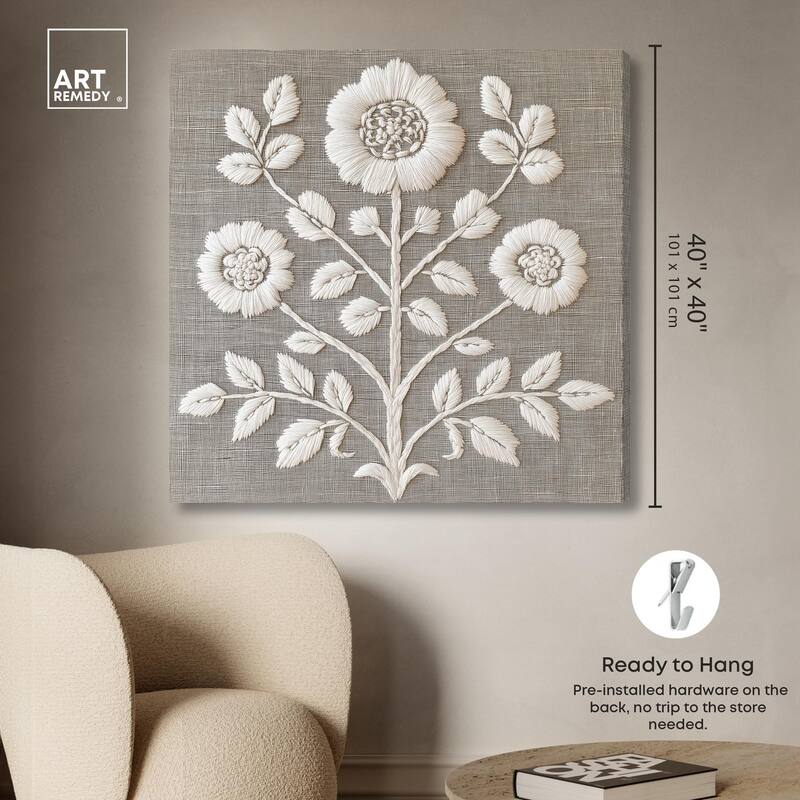 Stitched Symmetry I Canvas by Art Remedy, Gallery Wrapped